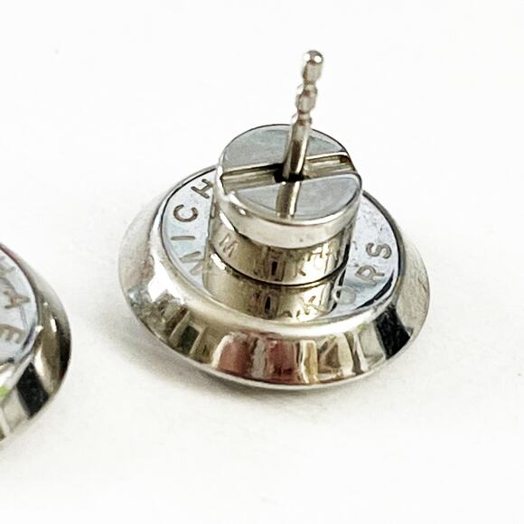 Michael Kors Silver Logo Stud Earrings - Picture 6 of 6